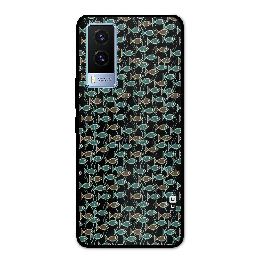 Animated Fishes Art Pattern Metal Back Case for Vivo V21e 5G