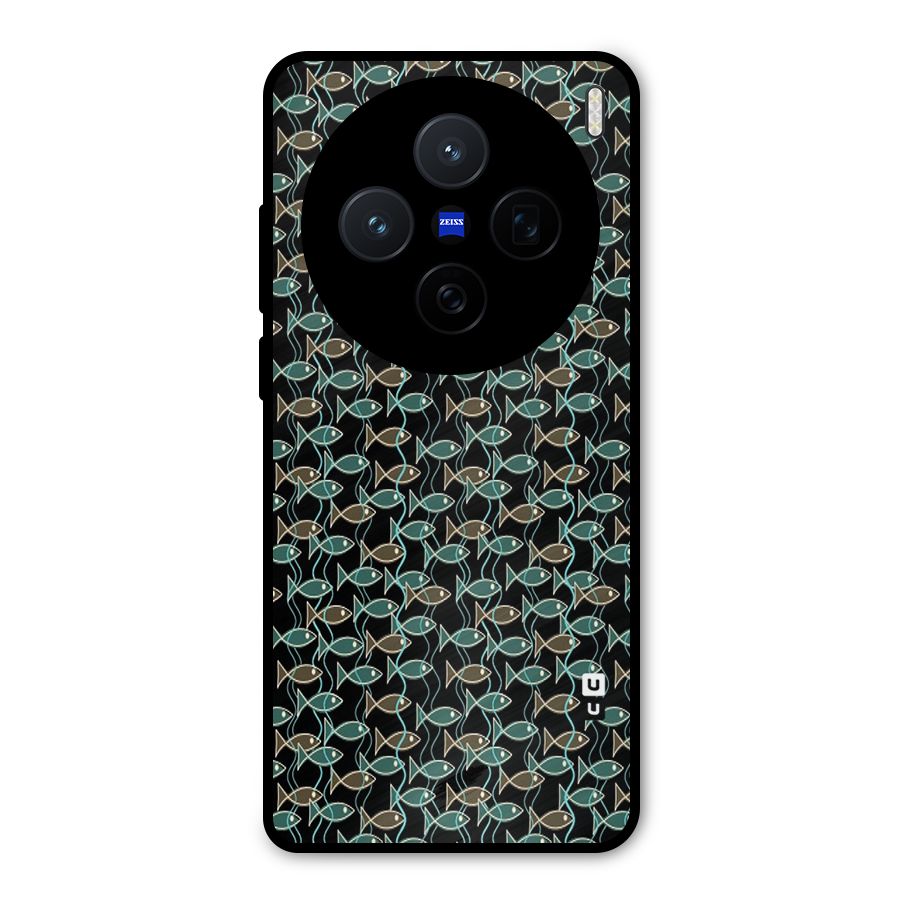 Animated Fishes Art Pattern Metal Back Case for Vivo X200