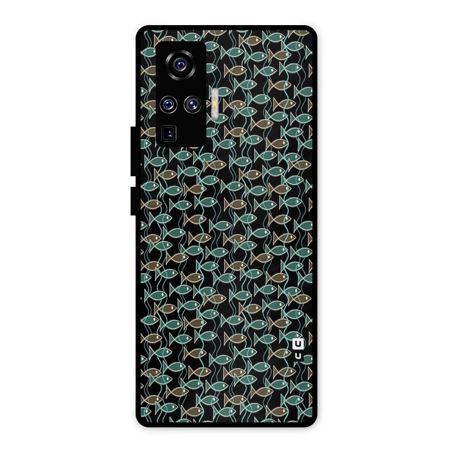 Animated Fishes Art Pattern Metal Back Case for Vivo X50 Pro
