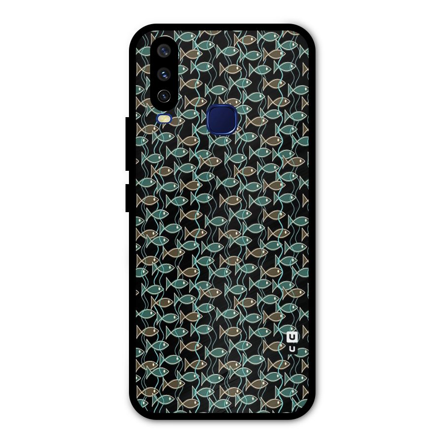 Animated Fishes Art Pattern Metal Back Case for Vivo Y15