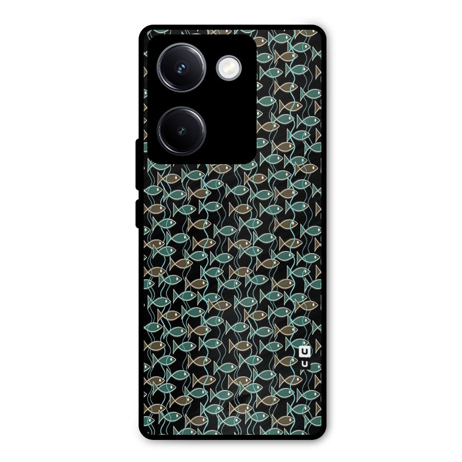 Animated Fishes Art Pattern Metal Back Case for Vivo Y300 Plus