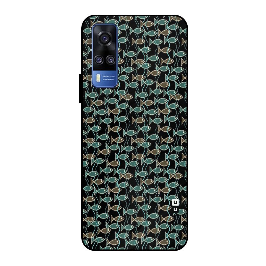 Animated Fishes Art Pattern Metal Back Case for Vivo Y51