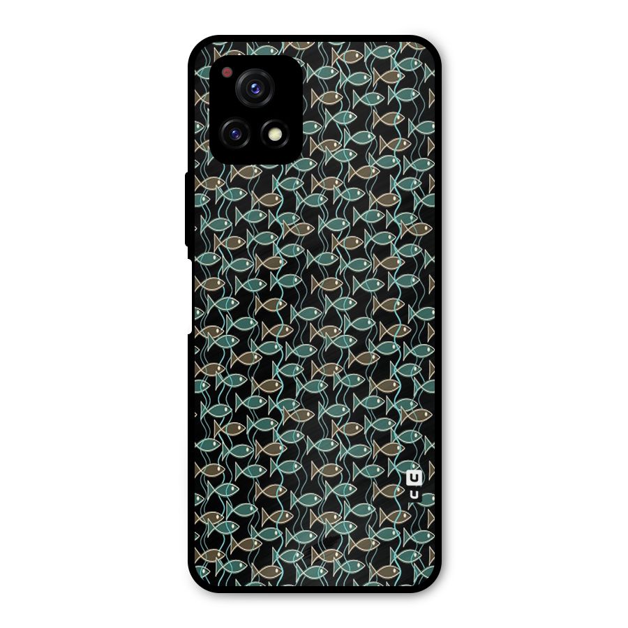Animated Fishes Art Pattern Metal Back Case for Vivo Y72 5G