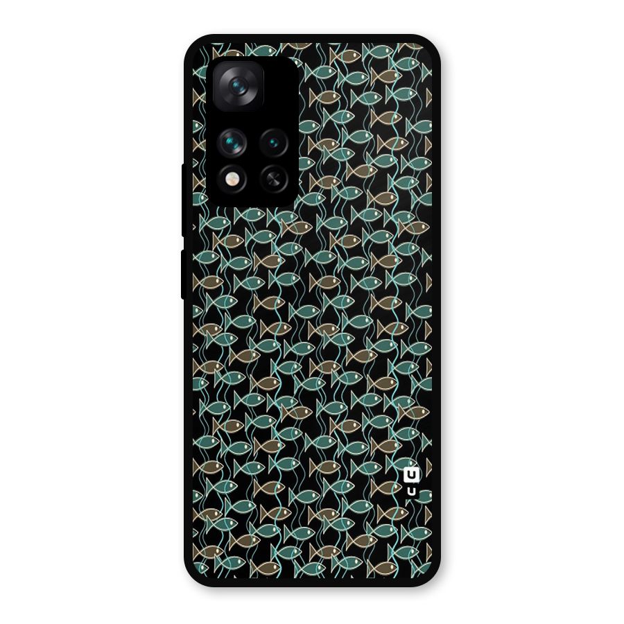 Animated Fishes Art Pattern Metal Back Case for Xiaomi 11i Hypercharge 5G
