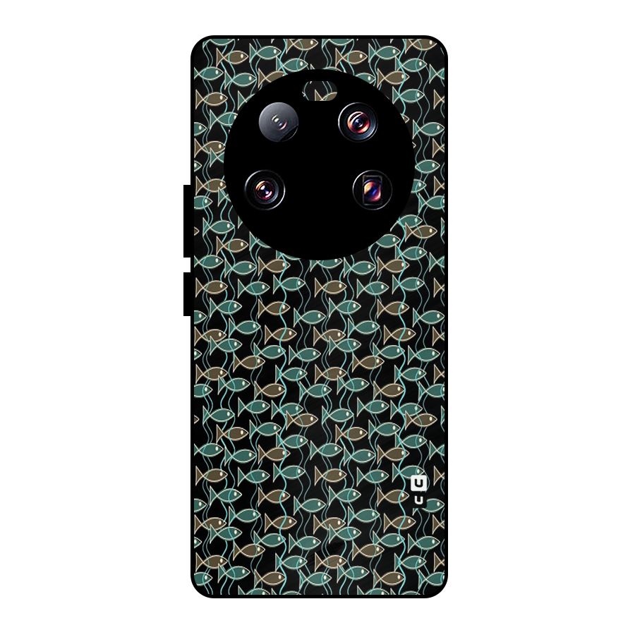 Animated Fishes Art Pattern Metal Back Case for Xiaomi 13 Ultra