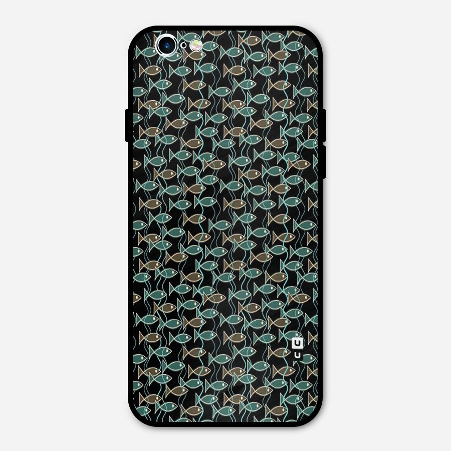 Animated Fishes Art Pattern Metal Back Case for iPhone 6 6s