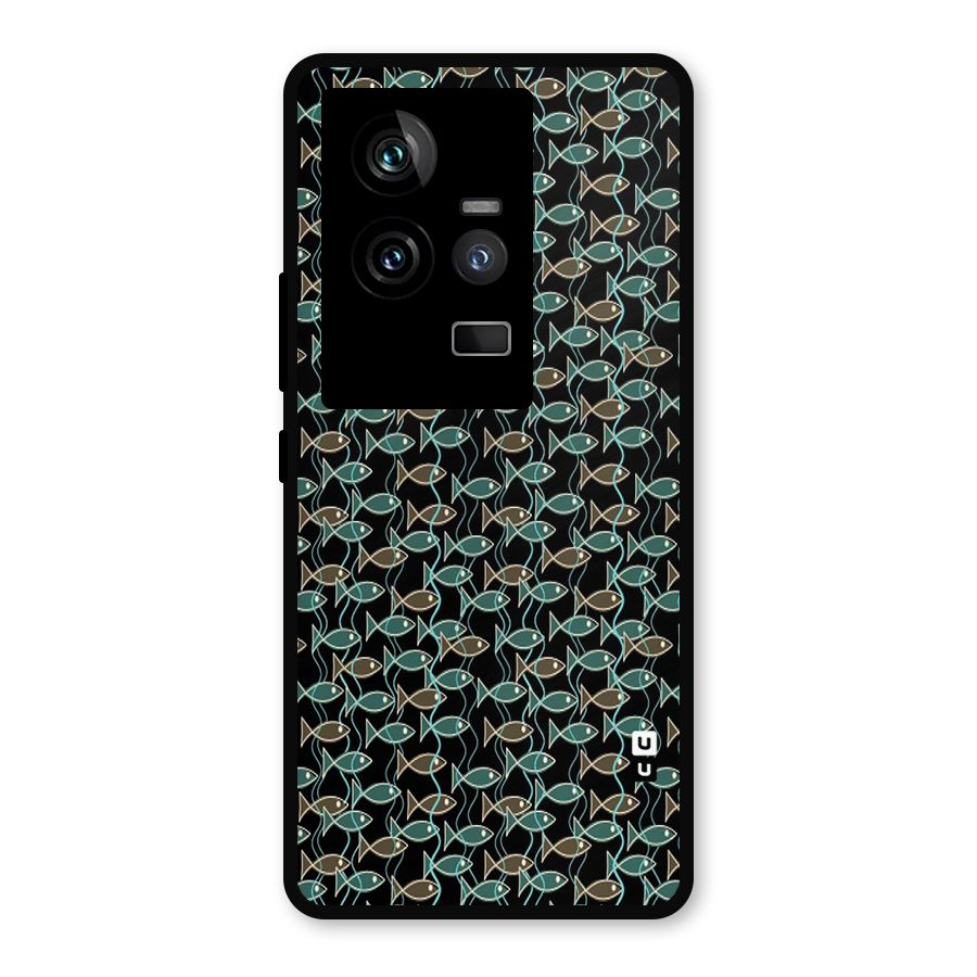 Animated Fishes Art Pattern Metal Back Case for iQOO 11 5G