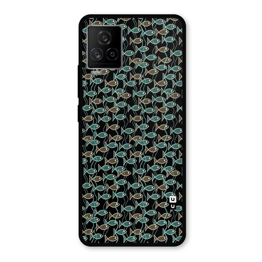 Animated Fishes Art Pattern Metal Back Case for iQOO 7 Legend 5G
