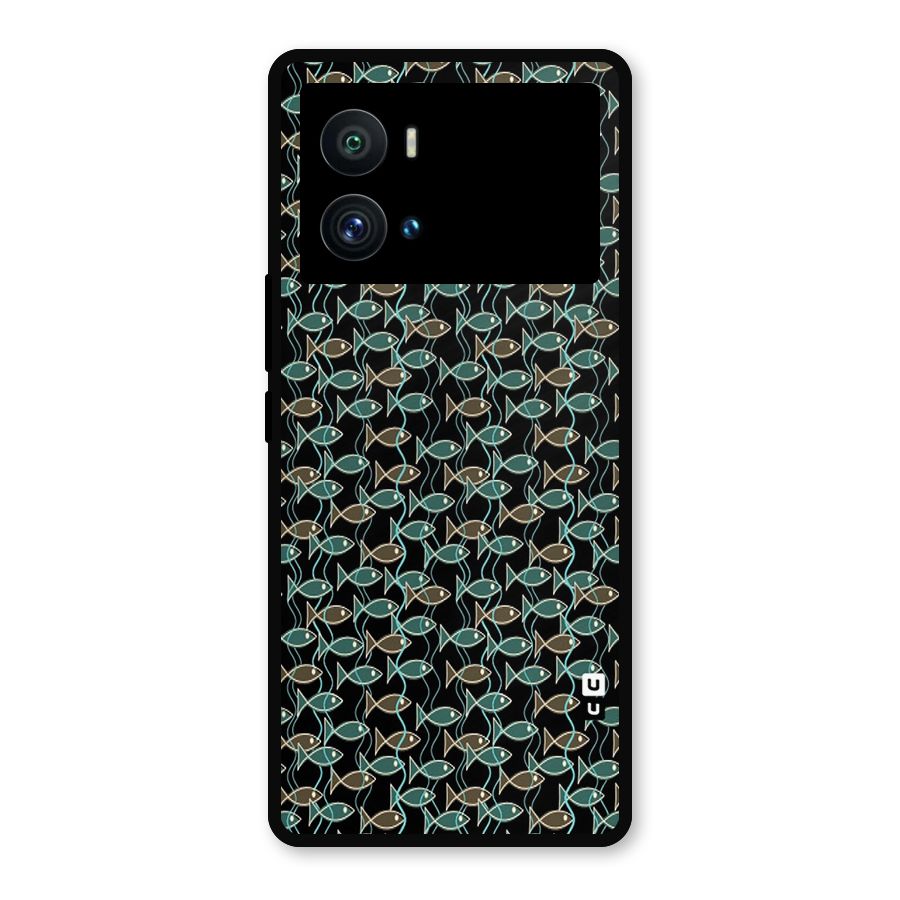 Animated Fishes Art Pattern Metal Back Case for iQOO 9 Pro