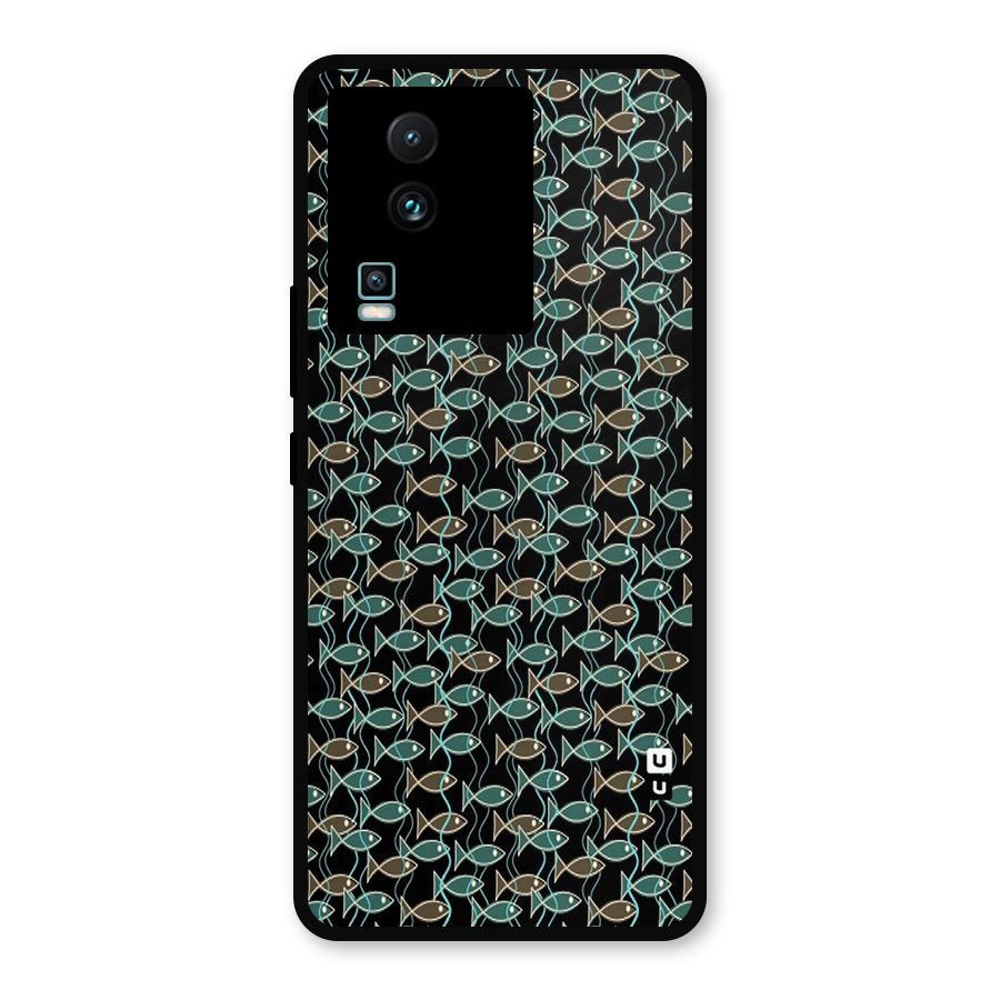 Animated Fishes Art Pattern Metal Back Case for iQOO Neo 7