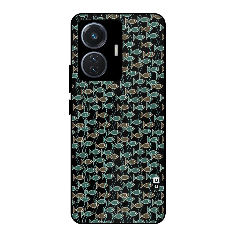 Animated Fishes Art Pattern Metal Back Case for iQOO Z6 44W