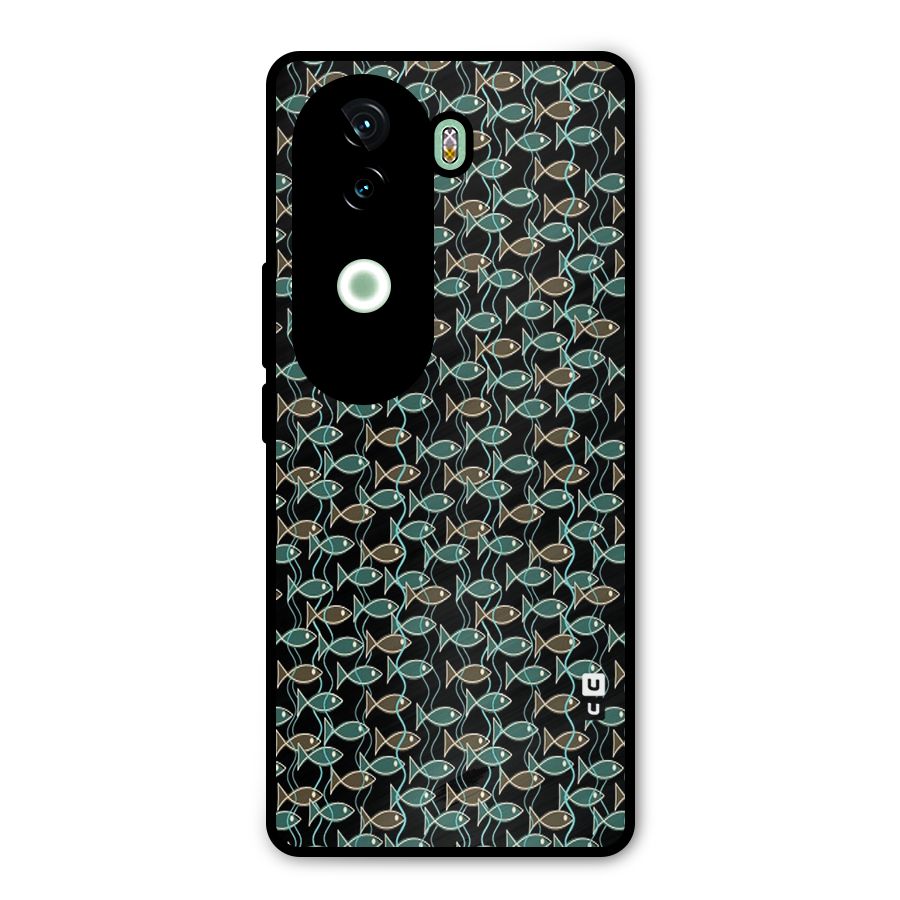 Animated Fishes Art Pattern Metal Back Case for iQOO Z9s