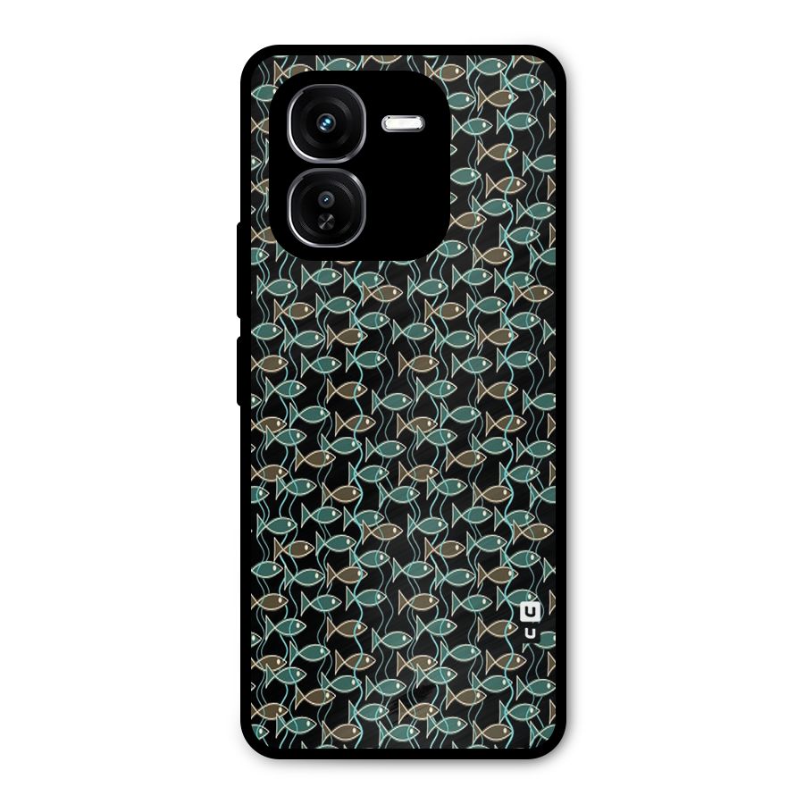 Animated Fishes Art Pattern Metal Back Case for iQOO Z9x