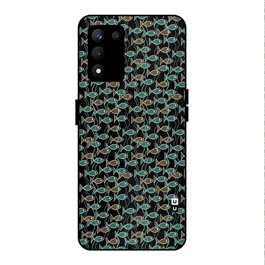 Animated Fishes Art Pattern Metal Back Case for realme 9 5G SE