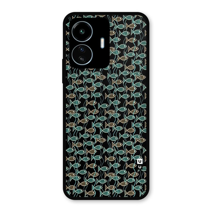 Animated Fishes Art Pattern Metal Back Case for vivo iQOO Z6 Lite 5G
