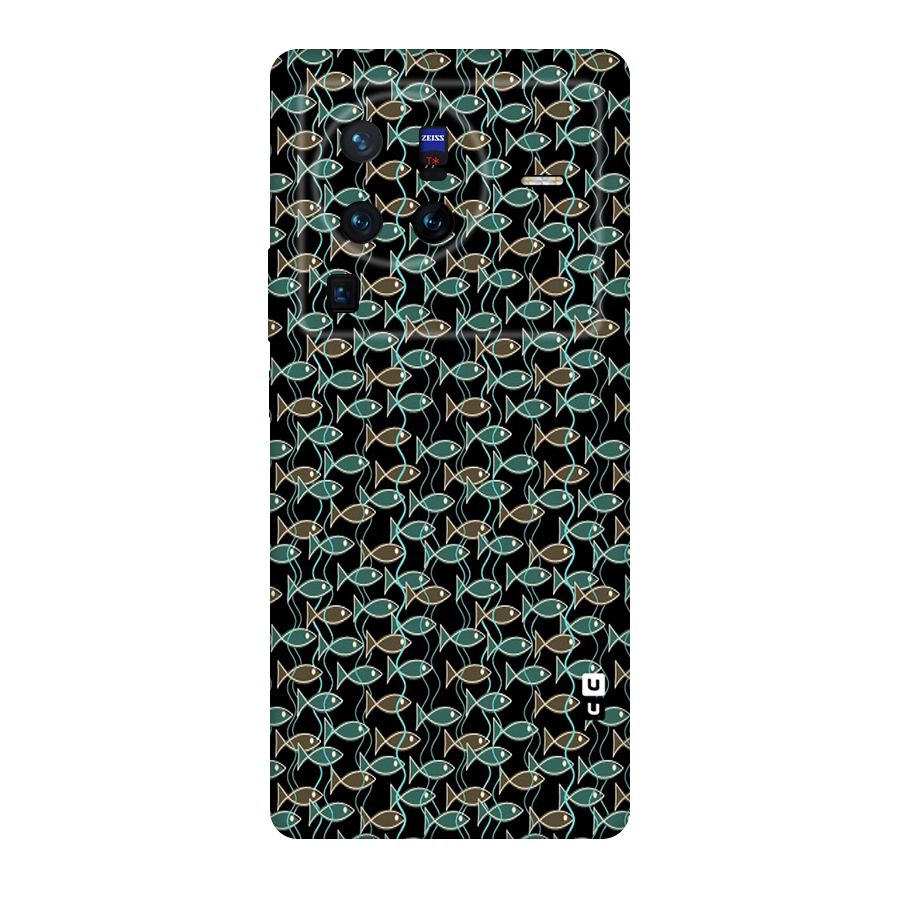 Animated Fishes Art Pattern Original Polycarbonate Back Case for Vivo X80