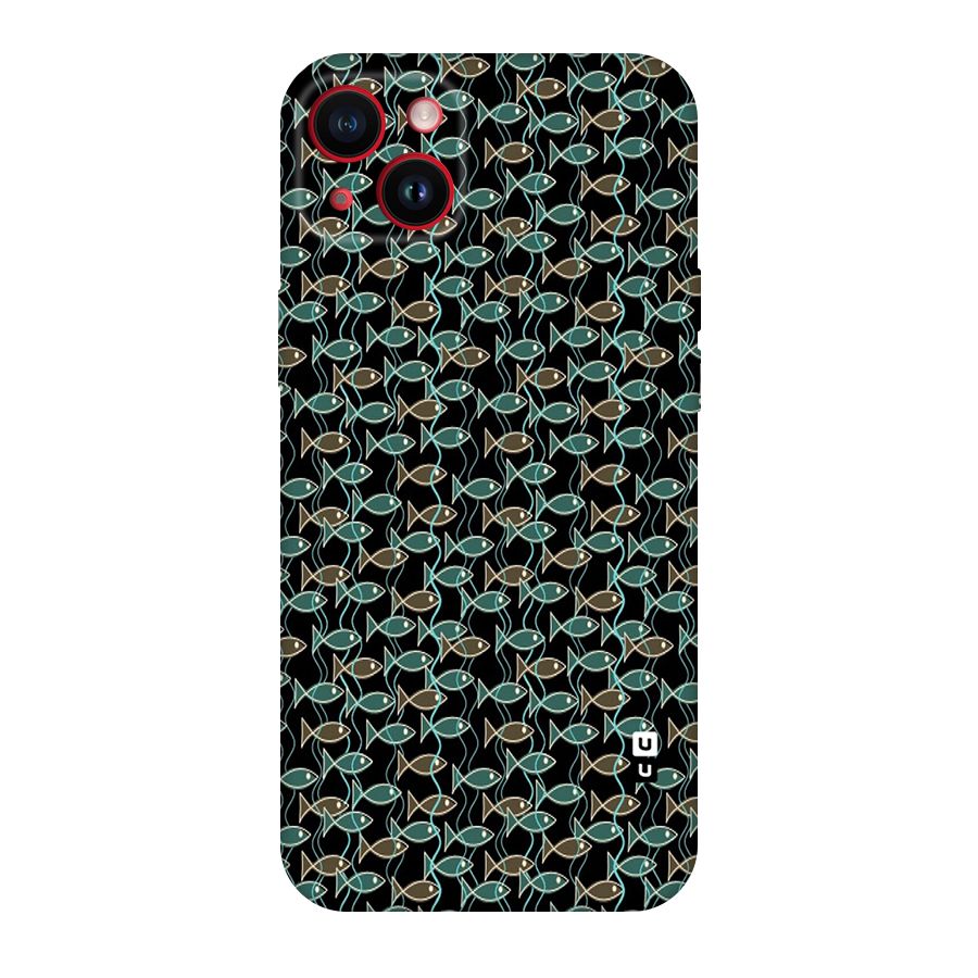 Animated Fishes Art Pattern Original Polycarbonate Back Case for iPhone 14 Plus