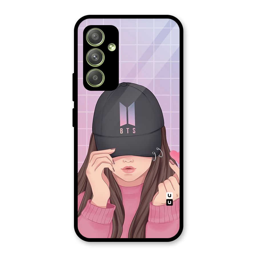Anime Beautiful BTS Girl Glass Back Case for Galaxy A54