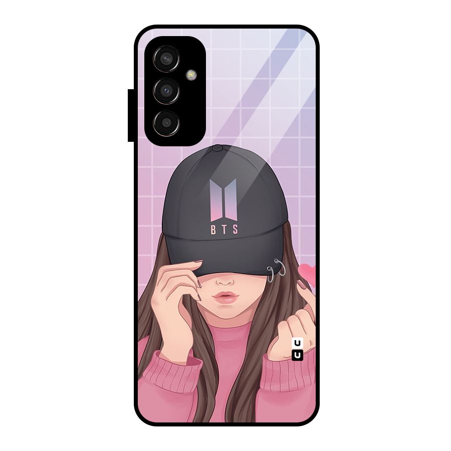 Anime Beautiful BTS Girl Glass Back Case for Galaxy F13
