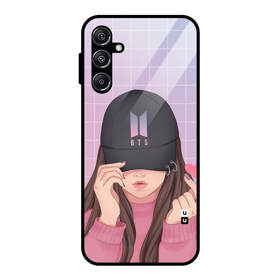 Anime Beautiful BTS Girl Glass Back Case for Galaxy M34 5G