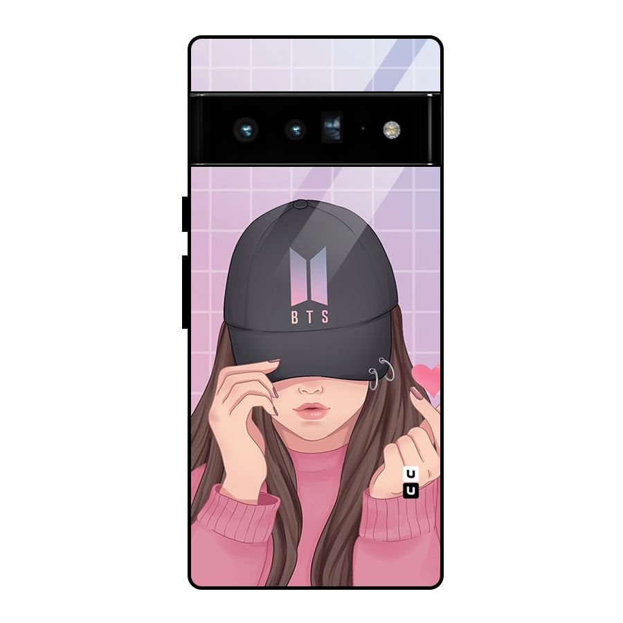 Anime Beautiful BTS Girl Glass Back Case for Google Pixel 6 Pro