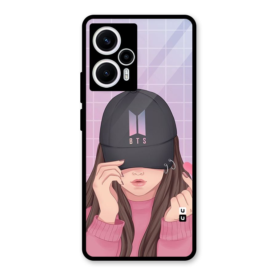 Anime Beautiful BTS Girl Glass Back Case for Poco F5