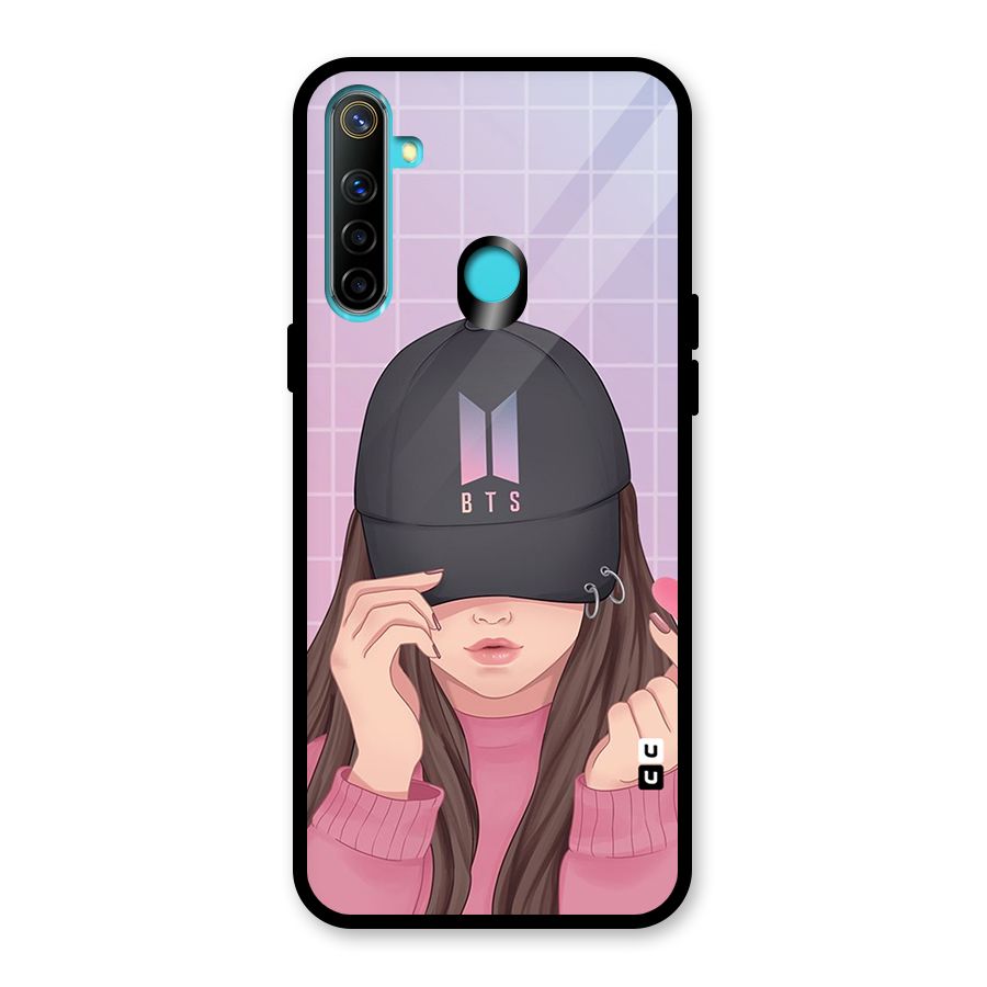 Anime Beautiful BTS Girl Glass Back Case for Realme 5