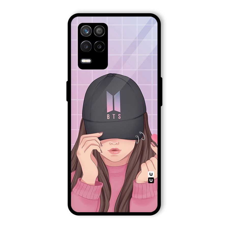 Anime Beautiful BTS Girl Glass Back Case for Realme 8s 5G
