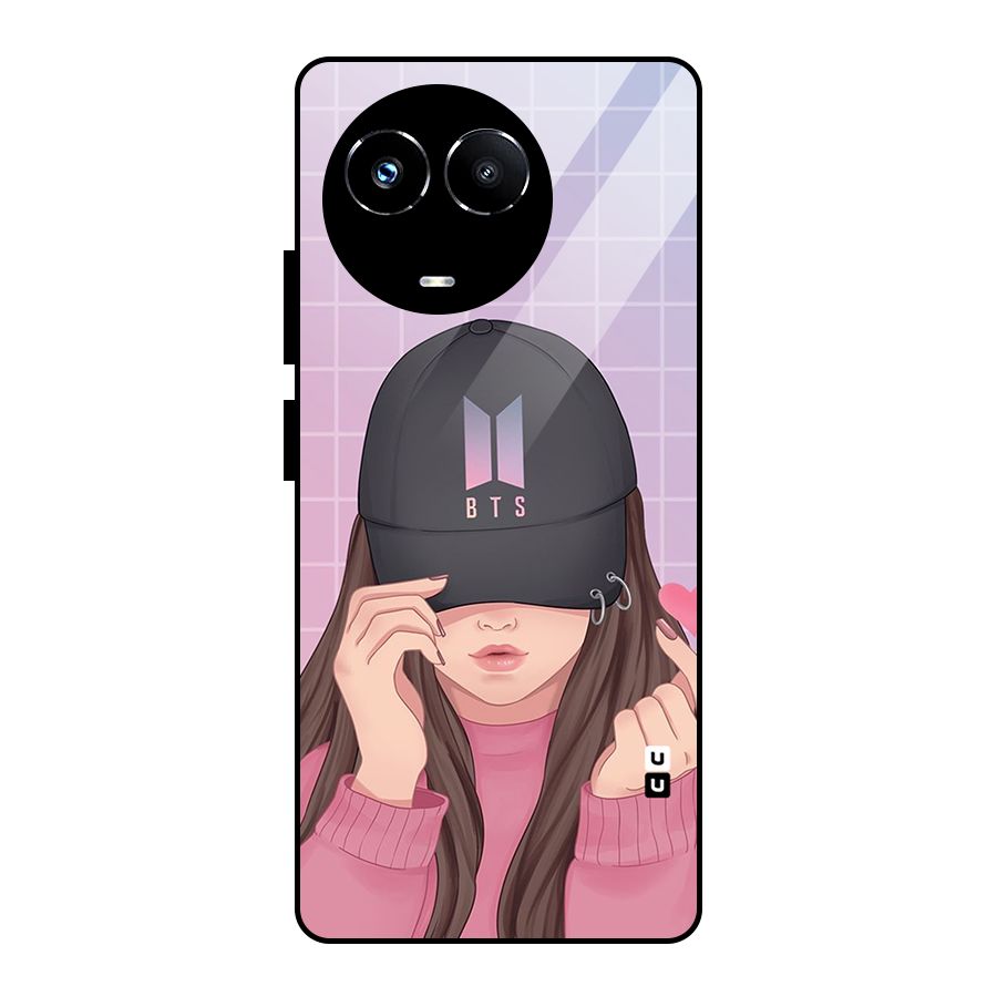 Anime Beautiful BTS Girl Glass Back Case for Realme Narzo 60X