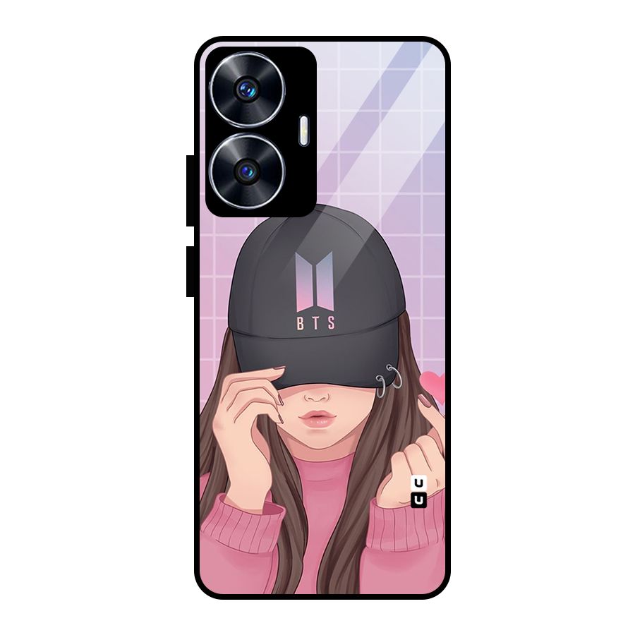 Anime Beautiful BTS Girl Glass Back Case for Realme Narzo N55