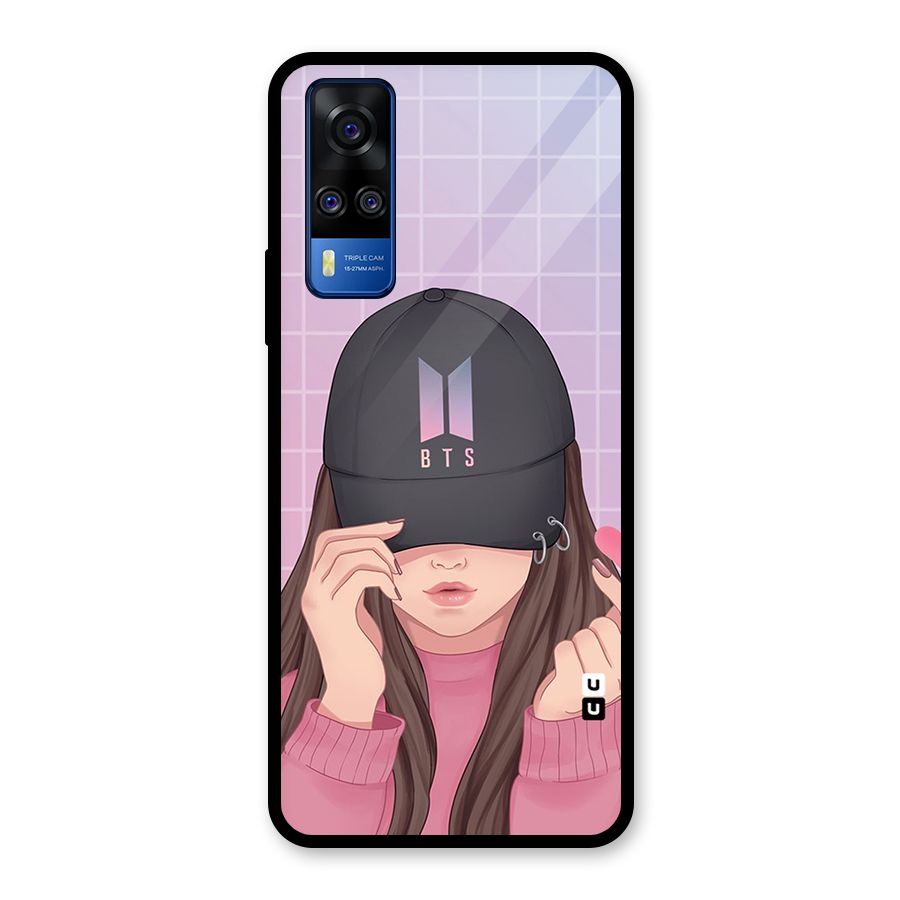 Anime Beautiful BTS Girl Glass Back Case for Vivo Y31