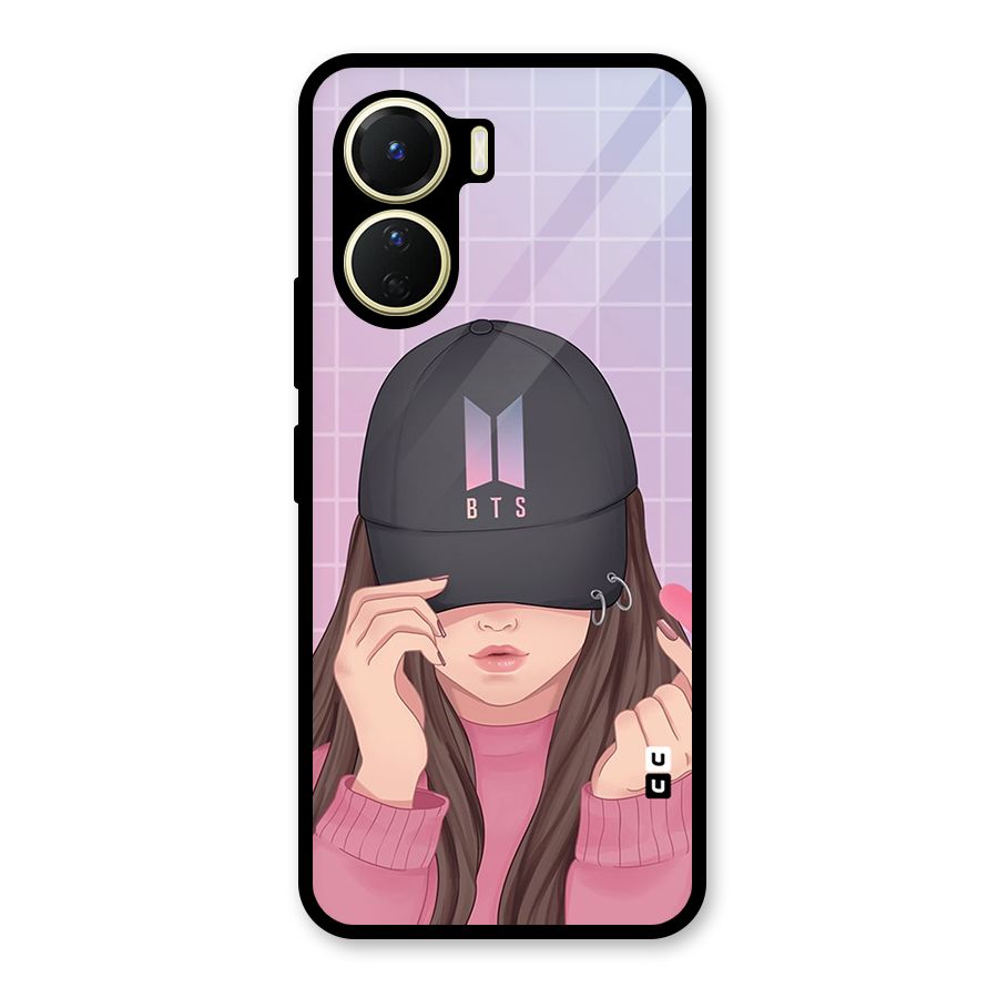Anime Beautiful BTS Girl Glass Back Case for Vivo Y56