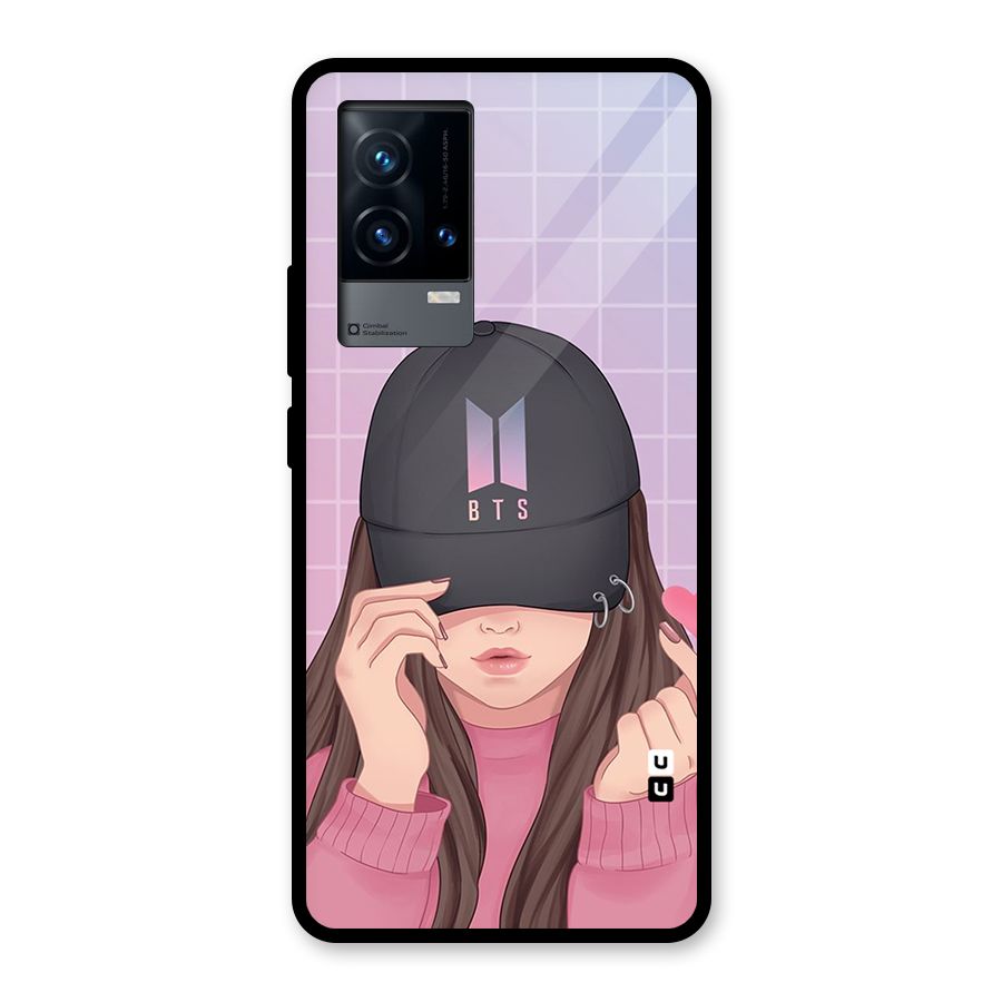 Anime Beautiful BTS Girl Glass Back Case for iQOO 9 5G