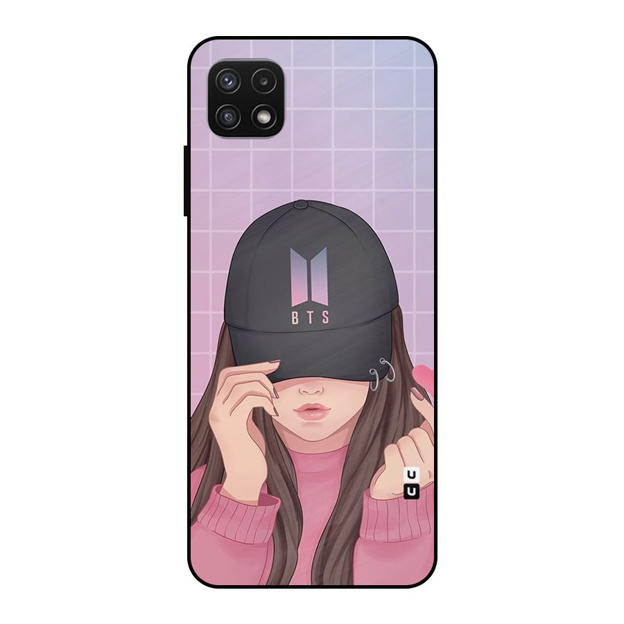 Anime Beautiful BTS Girl Metal Back Case for Galaxy A22 5G