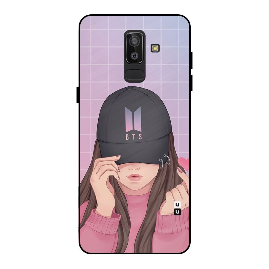 Anime Beautiful BTS Girl Metal Back Case for Galaxy J8