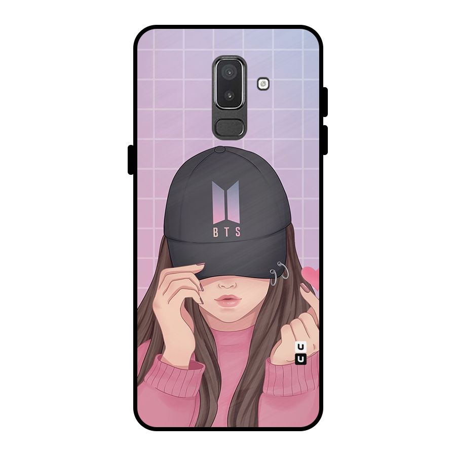 Anime Beautiful BTS Girl Metal Back Case for Galaxy On8 (2018)