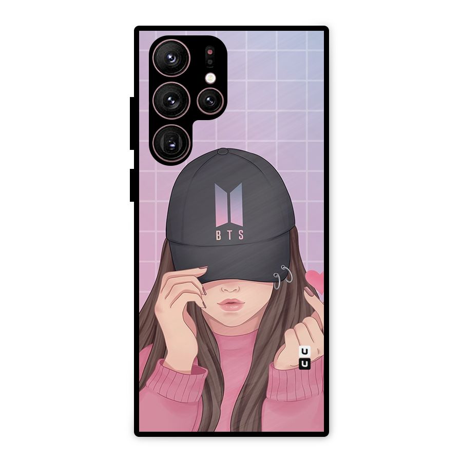 Anime Beautiful BTS Girl Metal Back Case for Galaxy S22 Ultra 5G