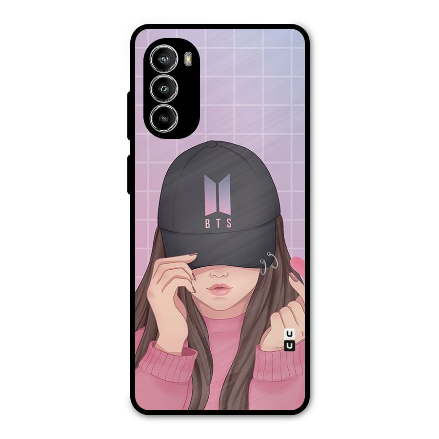 Anime Beautiful BTS Girl Metal Back Case for Moto G52