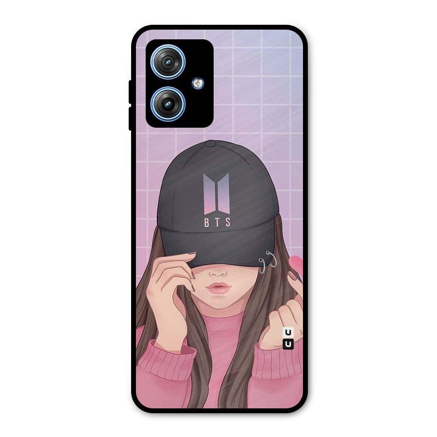 Anime Beautiful BTS Girl Metal Back Case for Moto G54