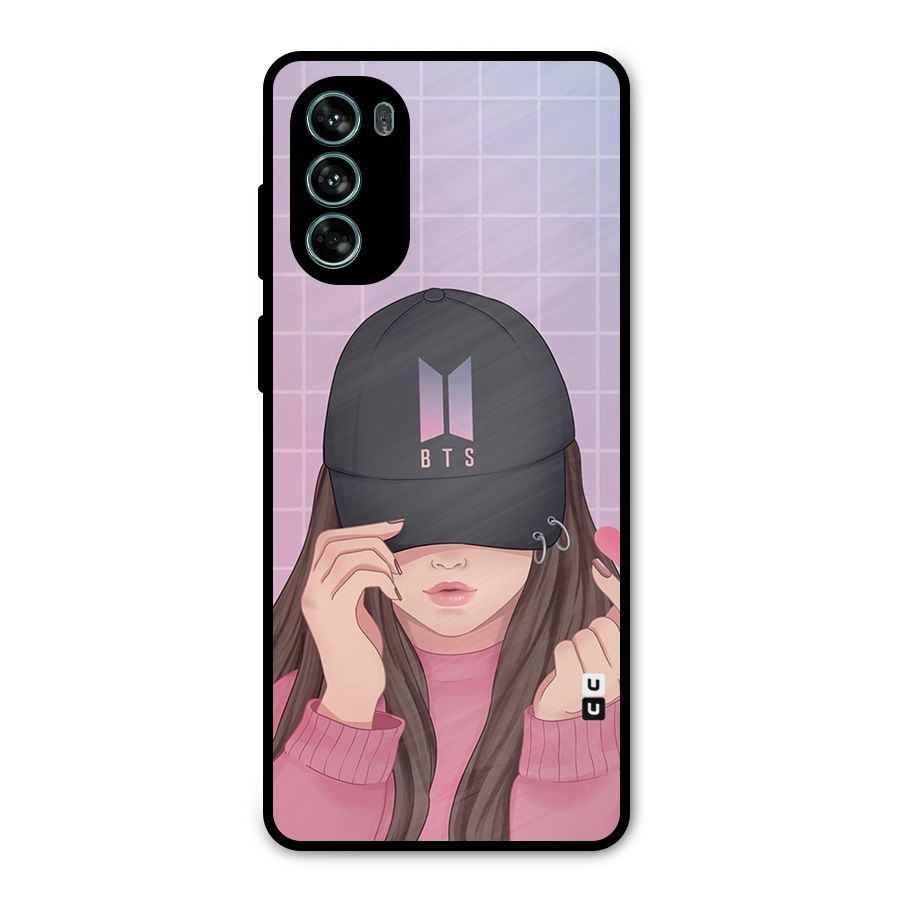 Anime Beautiful BTS Girl Metal Back Case for Moto G62