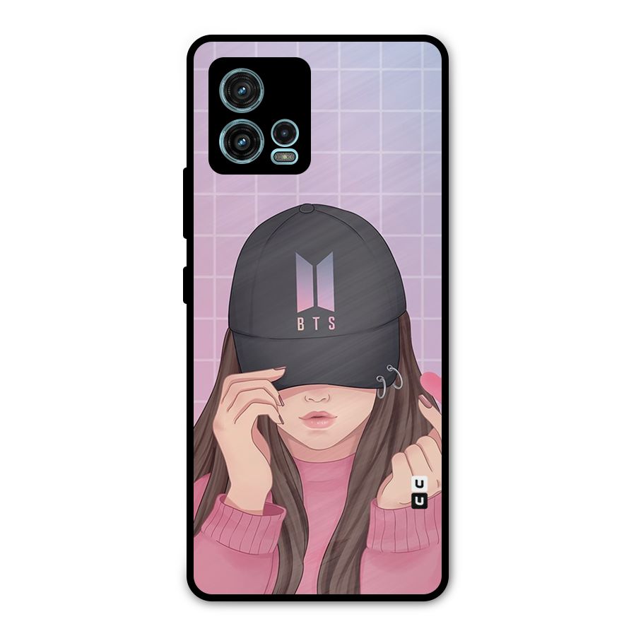 Anime Beautiful BTS Girl Metal Back Case for Moto G72
