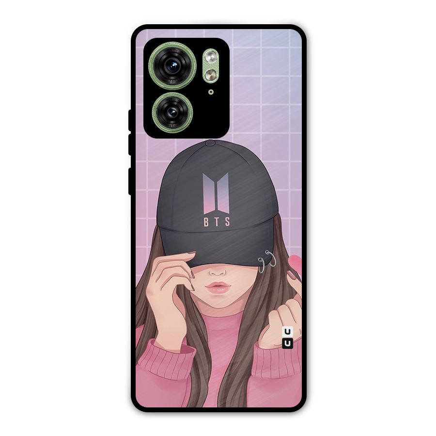 Anime Beautiful BTS Girl Metal Back Case for Motorola Edge 40 5G