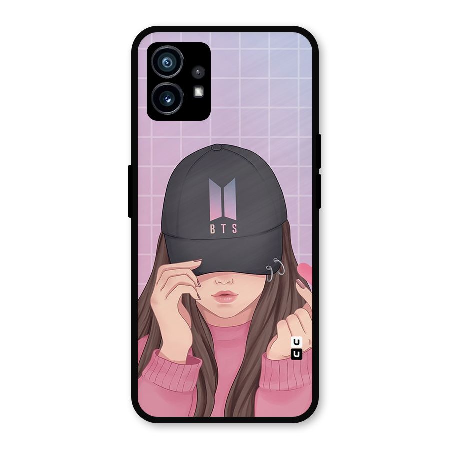 Anime Beautiful BTS Girl Metal Back Case for Nothing Phone 1