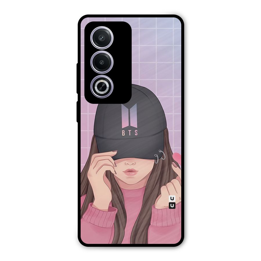 Anime Beautiful BTS Girl Metal Back Case for Oppo A3 Pro