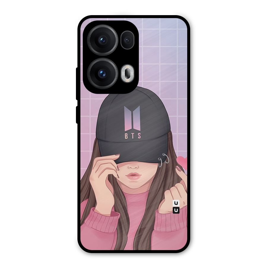 Anime Beautiful BTS Girl Metal Back Case for Oppo Reno13 Pro