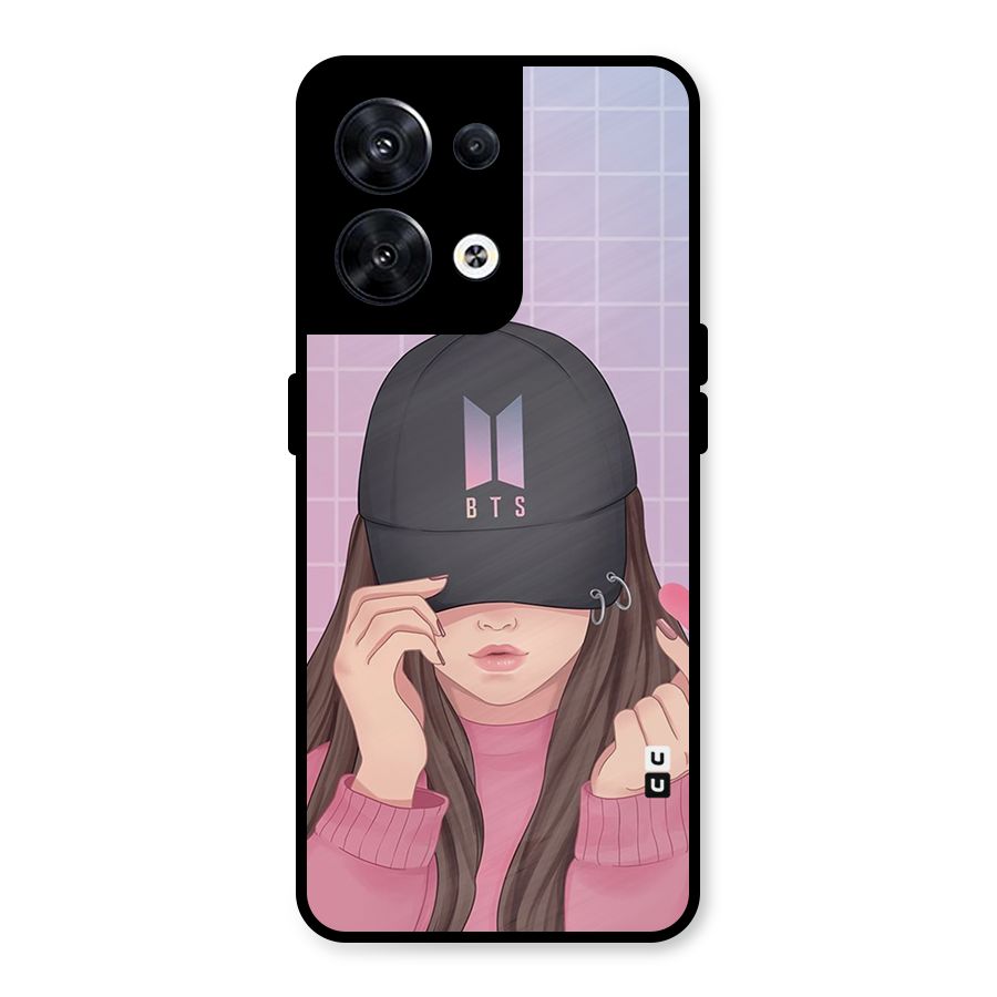 Anime Beautiful BTS Girl Metal Back Case for Oppo Reno8 5G