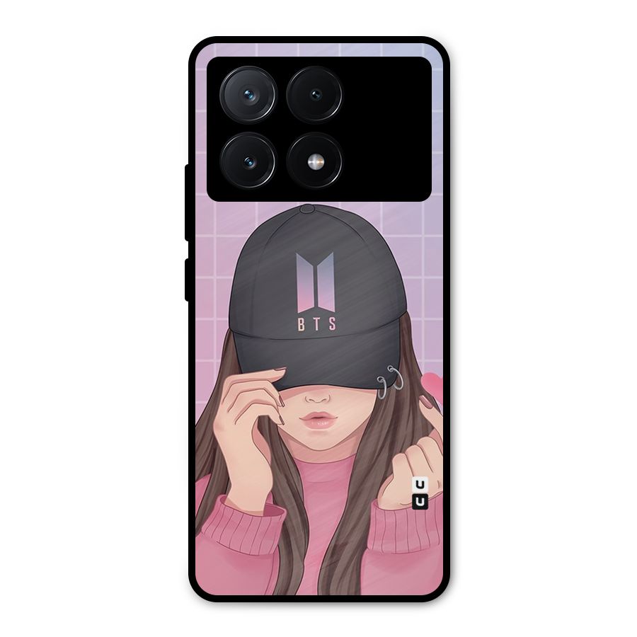 Anime Beautiful BTS Girl Metal Back Case for Poco X6 Pro