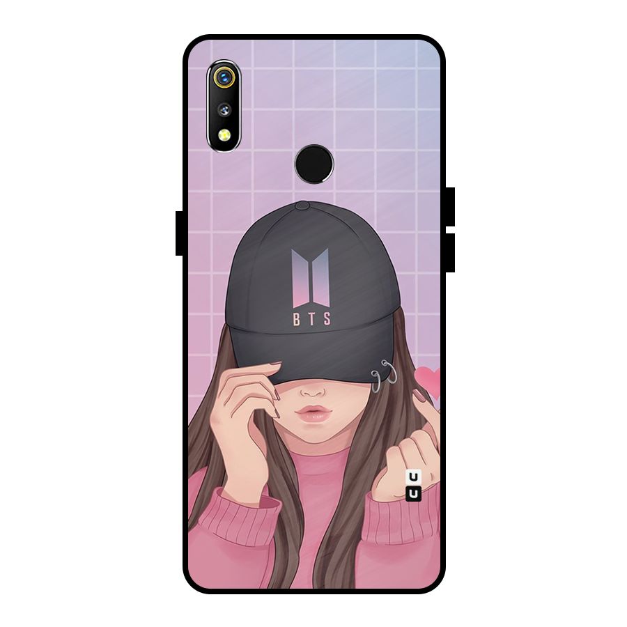 Anime Beautiful BTS Girl Metal Back Case for Realme 3