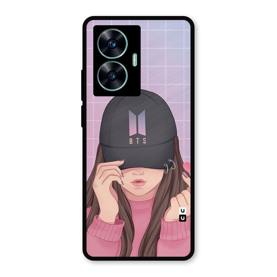 Anime Beautiful BTS Girl Metal Back Case for Realme C55