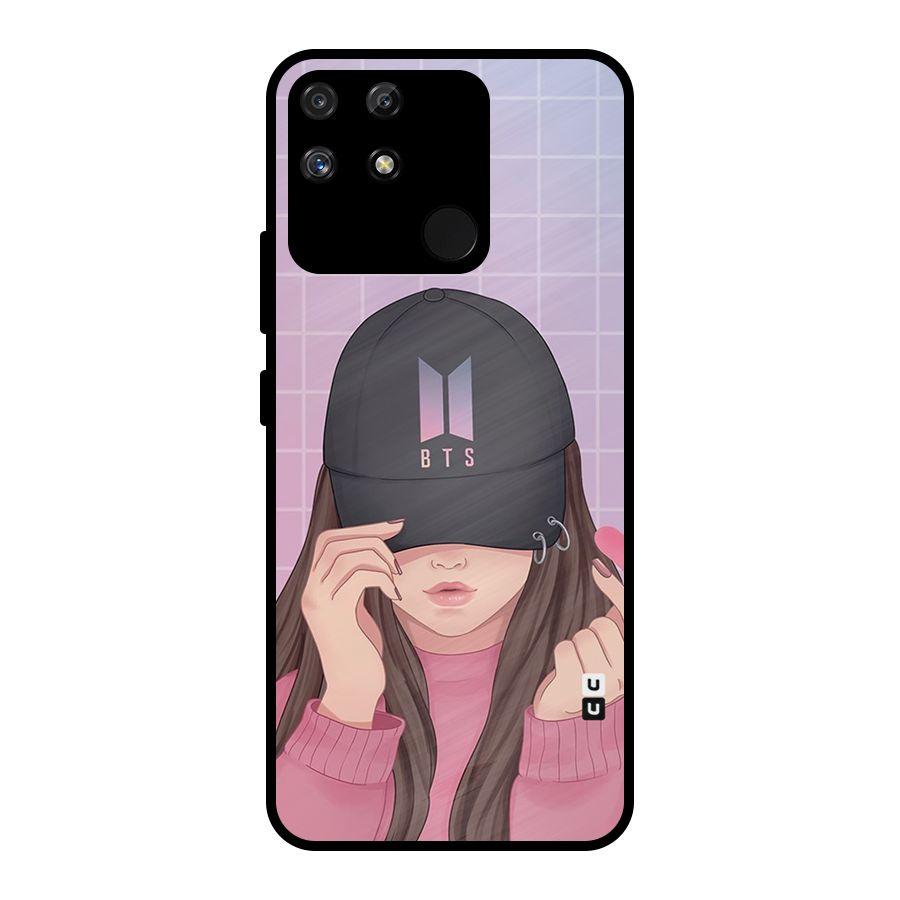 Anime Beautiful BTS Girl Metal Back Case for Realme Narzo 50A